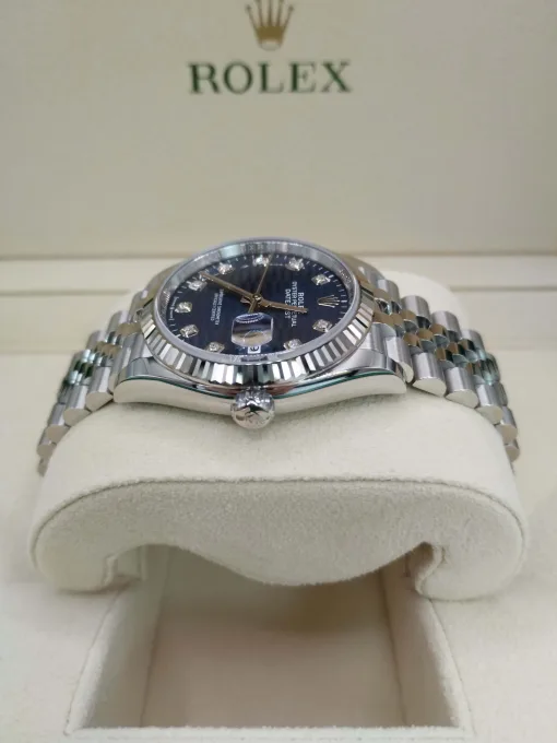 36mm ROLEX DATEJUST 126234-0057 Blue Diamond Morif Jubilee - Image 6