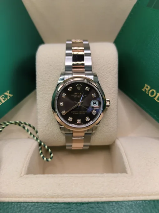 31mm ROLEX DATEJUST 278241-0027 Chocolate, Diamond Oyster - Image 2