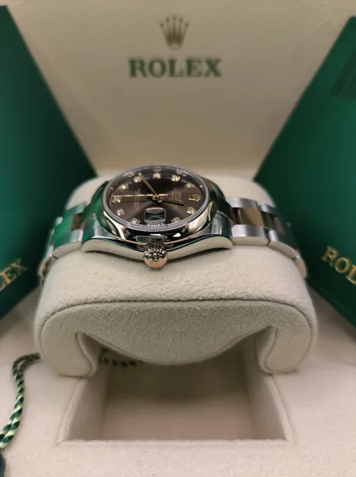 31mm ROLEX DATEJUST 278241-0027 Chocolate, Diamond Oyster - Image 4