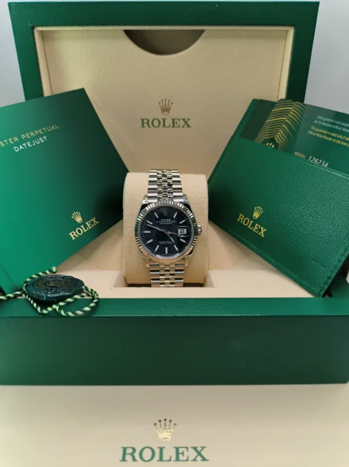 36mm 勞力士 ROLEX DATEJUST 126234-0049 亮藍色坑紋巳停產：圖片 3