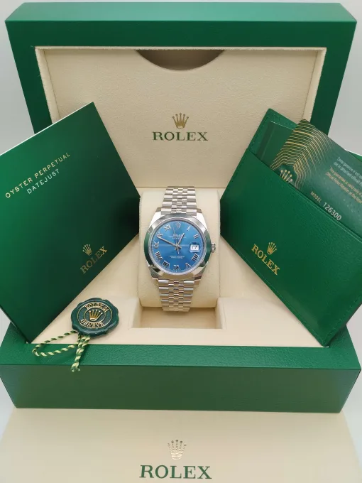 ROLEX 41mm 126300-0018 Datejust azzurro-blue Jubilee - Image 3