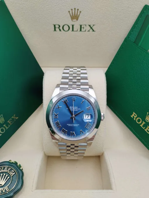 ROLEX 41mm 126300-0018 Datejust azzurro-blue Jubilee - Image 2