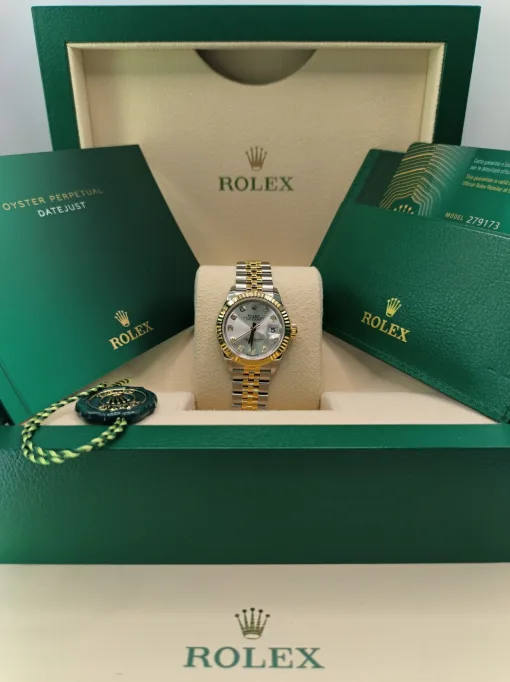 28mm ROLEX LADY-DATEJUST 279173-0007 Silver Jubilee - Image 3