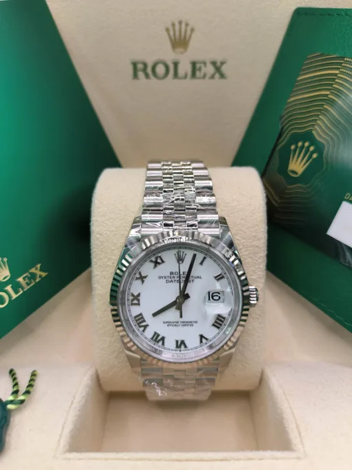 36mm 勞力士 ROLEX DATEJUST 126234-0025 羅馬數字白色珠帶：圖片 2