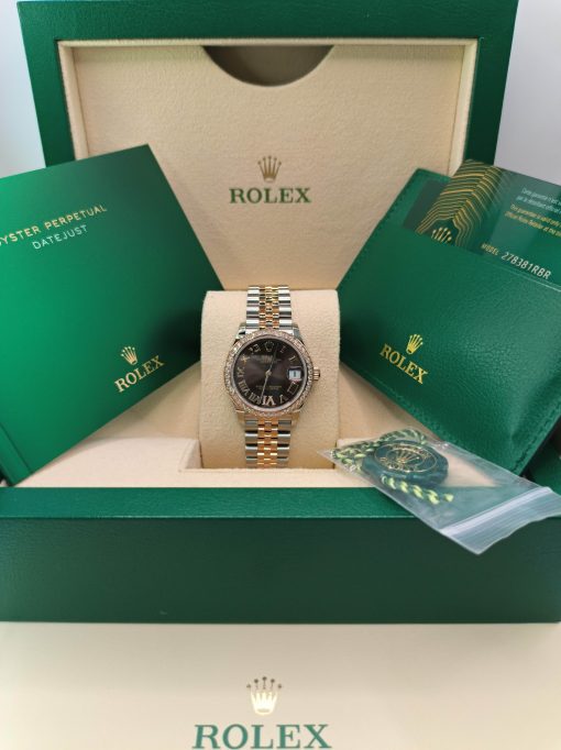 31mm ROLEX DATEJUST 278381RBR-0006 Chocolate, Diamond - Image 3