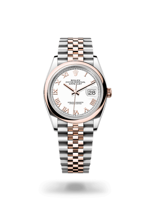 36mm ROLEX DATEJUST 126201-0015 Roman White Jubilee