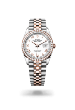 36mm ROLEX DATEJUST 126281rbr-0003 Roman White Jubilee