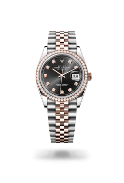 36mm ROLEX DATEJUST 126281rbr-0007 Bright Black Jubilee