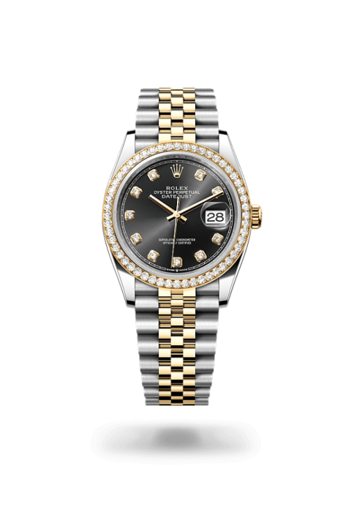 36mm ROLEX DATEJUST 126283rbr-0007 Bright Black Jubilee