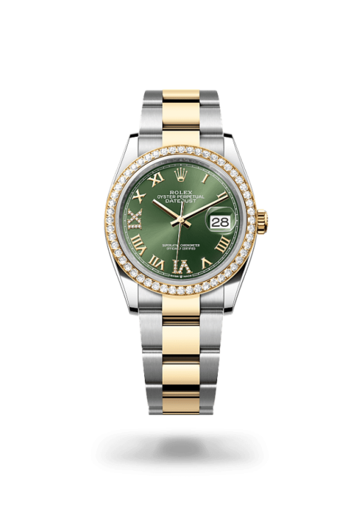 36mm ROLEX DATEJUST 126283rbr-0012 Roman Olive Green