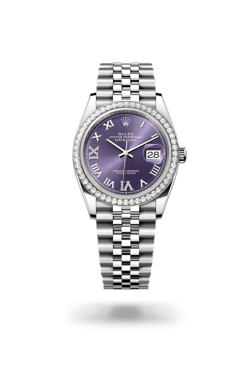 36mm ROLEX DATEJUST 126284rbr-0013 Roman Purple Jubilee