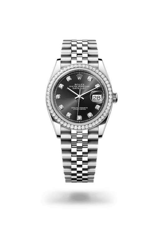36mm ROLEX DATEJUST 126284rbr-0019 Bright Black Jubilee
