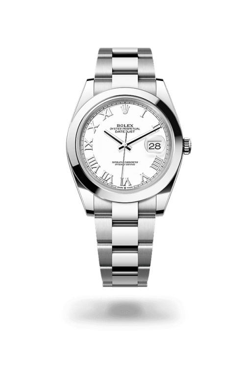 41mm ROLEX DATEJUST 126300-0015 Roman White