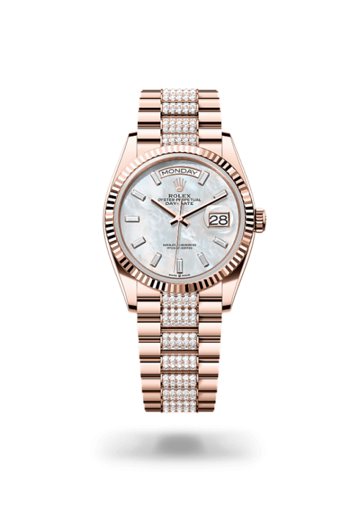 36mm ROLEX DAY-DATE 128235-0079 MOTHER-OF-PEARL
