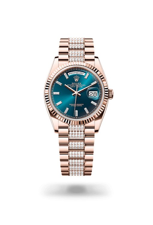 36mm ROLEX DAY-DATE 128235-0086 BLUE